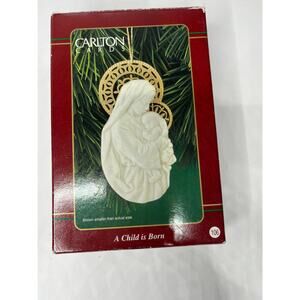 Carlton Cards A Child Is Born china ornament‎ Mother Mary and Child New in Box